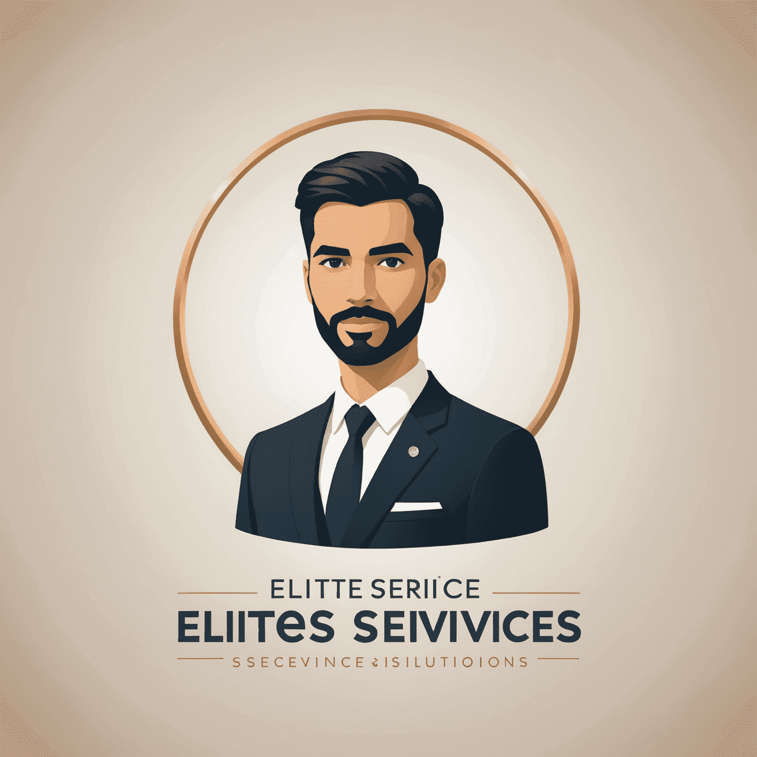 EliteServiceSolutions logo - A sleek, modern design with bold typography and a professional icon representing career growth