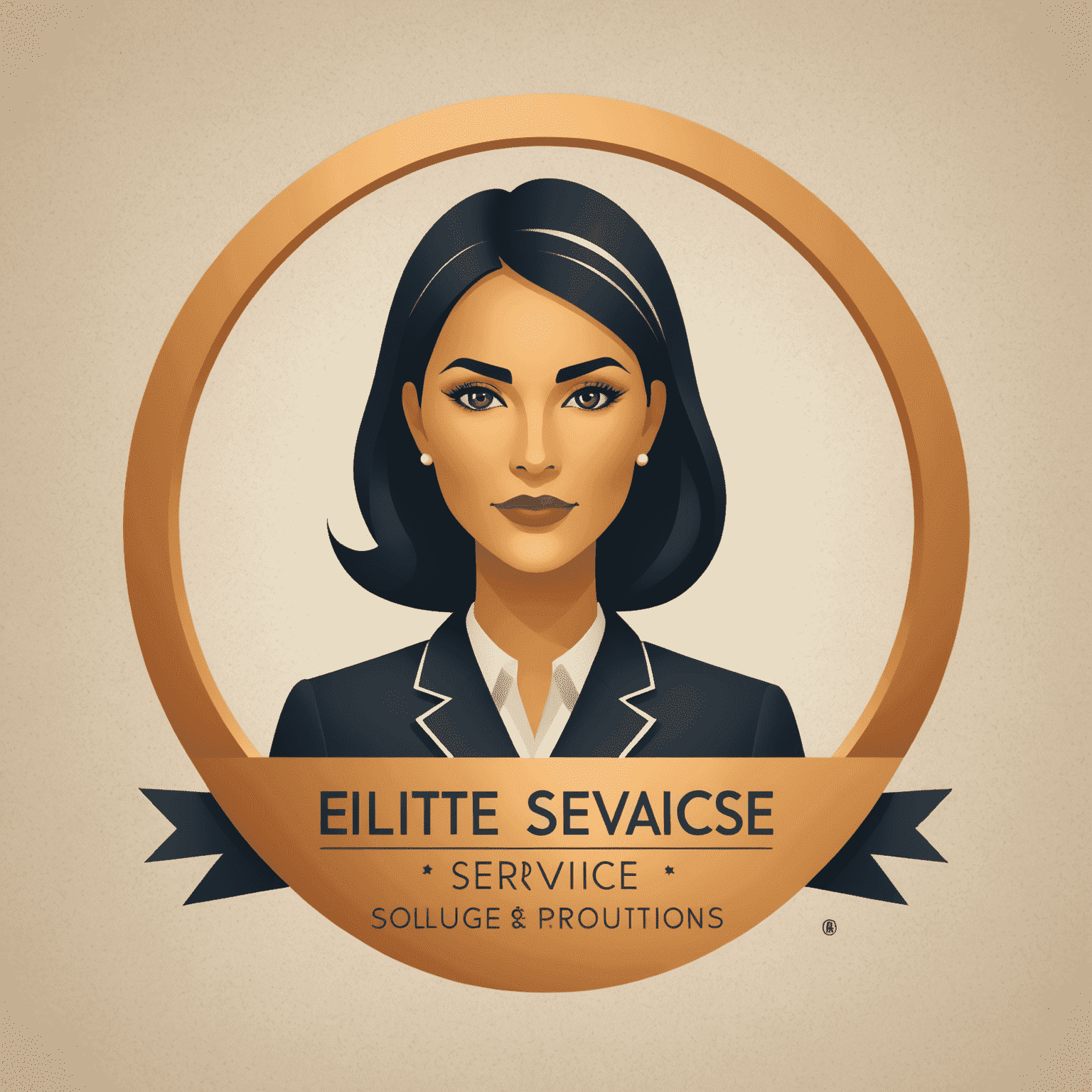 EliteServiceSolutions logo - A sleek, modern design with bold typography and a professional icon representing career growth