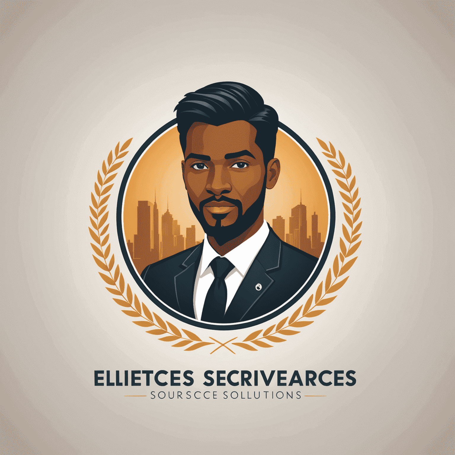 EliteServiceSolutions logo - A sleek, modern design with bold typography and a professional icon representing career growth