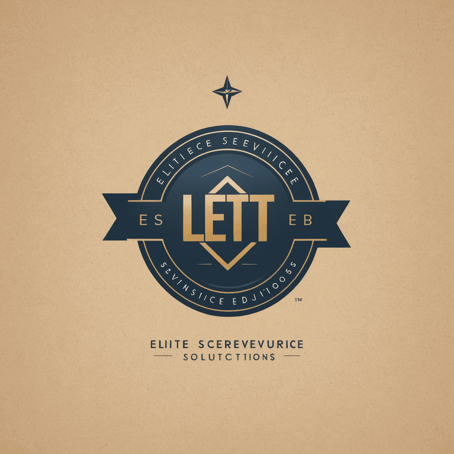 EliteServiceSolutions logo - A sleek, modern design with bold typography and a professional icon representing career growth