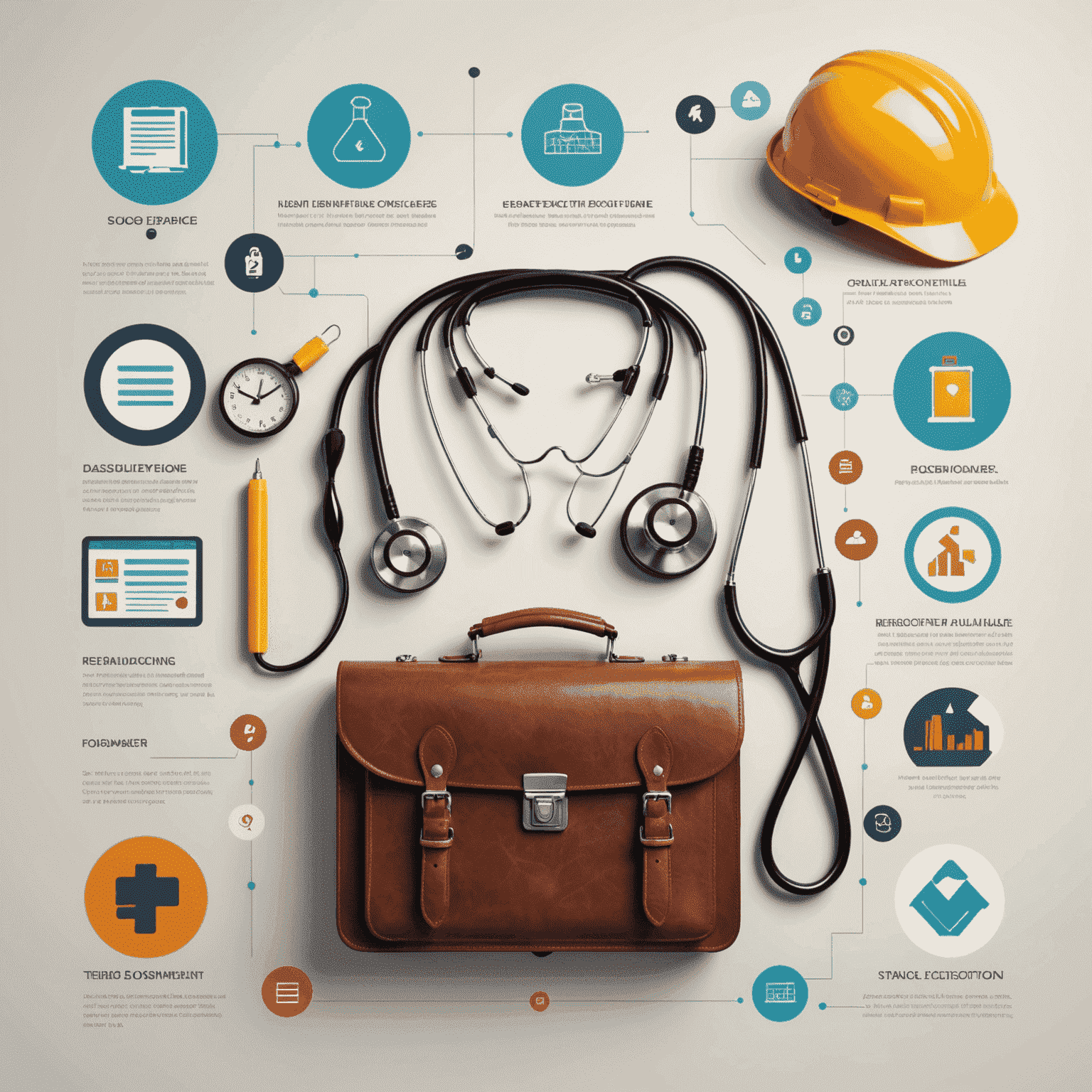 Infographic showing various industry icons such as a stethoscope for healthcare, a computer for IT, a briefcase for finance, and a hard hat for construction, with a resume in the center connecting to all industries