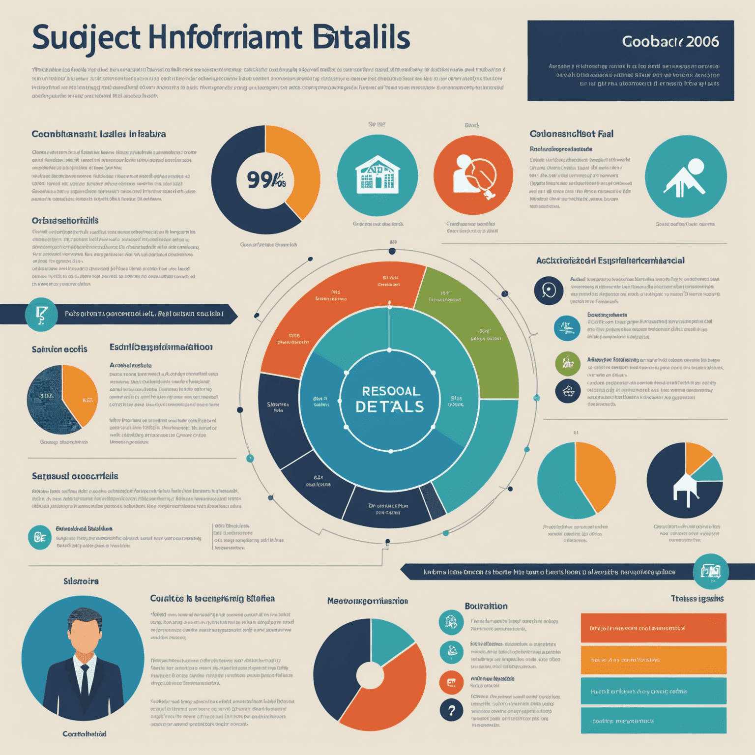 Infographic showing types of information collected: personal details, employment history, education, and skills
