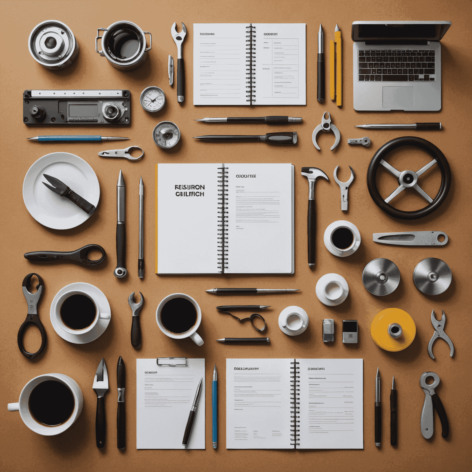 Collage of various professional fields represented by their tools and symbols, with resume templates tailored to each industry